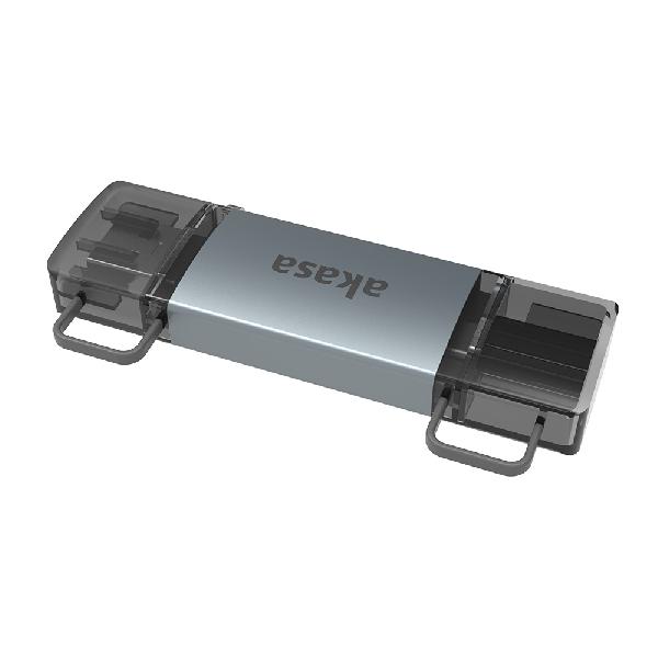 Akasa 2-In-1 USB 3.2 OTG Dual Card Reader