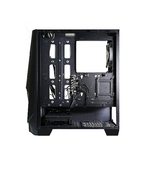 Xilence Xilent Blast Black, ATX tempered glass window case, 2 x 120 mm ARGB PWM fan included