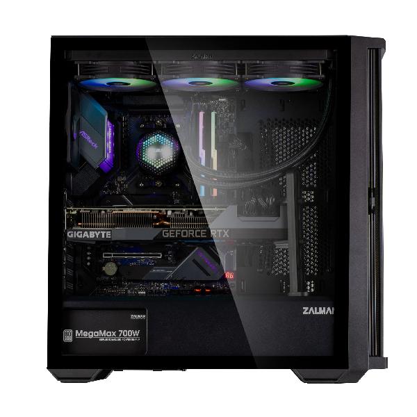 Zalman Z10 - ATX Mid-Tower Case/ Pre-installed fan: 3x 120mm(Front), 1x 120mm(Rear)/ T/G Side Panel, Mesh Front Panel/ Convenient Sliding Dust Filter at Front/ 1x USB Type-C applied/ GPU Support Brace Included/ Dimension : 481 x 220 x 488 (H)mm