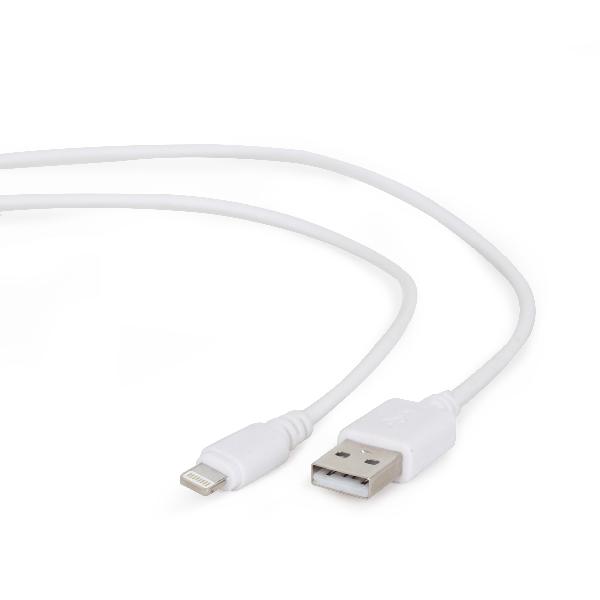 Gembird Apple USB laadkabel, 2 meter, wit *USBAM, *LIGHTNINGM