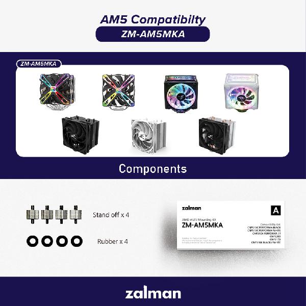 Zalman ZM-AM5MKA, AMD, mounting kit / bracket for CNPS20x, CNPS17x, CNPS16x, CNPS10x