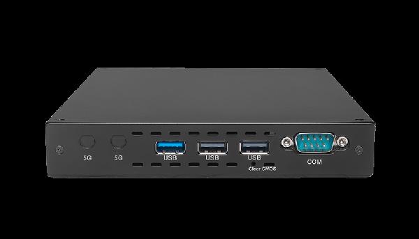 Giada MiniPC barebone D612, Intel Core i3-1215U (2P/4E), 190x149x26mm, UHD Graphics, 2x SO-DIMM DDR4, 1x M.2 Storage, 1 x M.2 WiFi 1x M.2 4G, SIM slot, 1xUSB3.2 Gen2, 2xUSB2.0, 1xUSB-C 3.2 Gen2, 1x RS232, 4 x HDMI 2.0, i219 GBit Lan