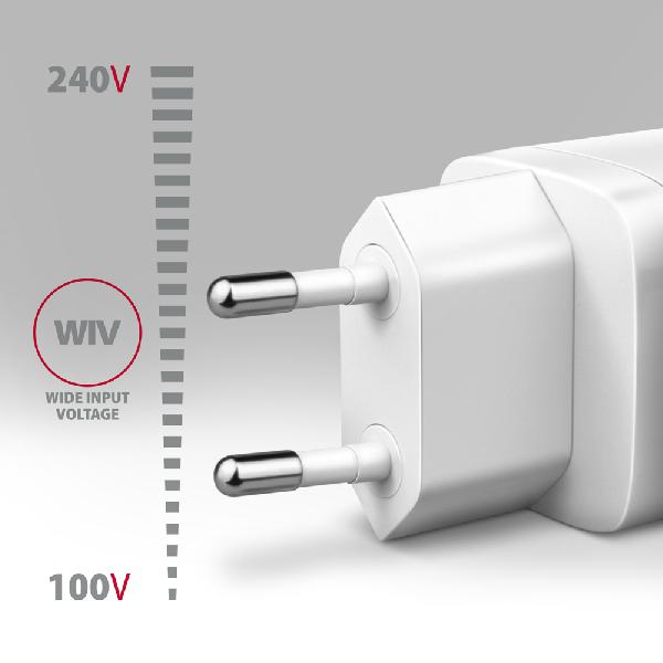 AXAGON ACU-PQ30W Sil Wall charger 30W, 2x port (USB-A + USB-C), PD3.0/PPS/QC4+/AFC/Apple