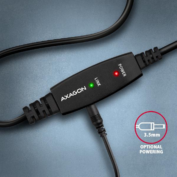 AXAGON ADR-210B USB 2.0 A-M -> B-M active connecting/repeater cable 10m