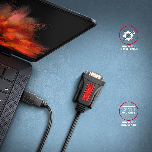 AXAGON ADS-1PSN USB-A 2.0 - serial RS-232 DB9-M Prolific adapter / cable 1.5m