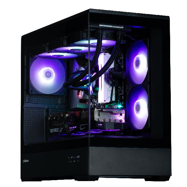 Zalman P30 Black micro-ATX Tempered Glass Panoramic View, 3 x 120 mm ARGB Fan included, 2 x 3.5, 1 x 2.5, 453(D) x 235(W) x 429(H)mm