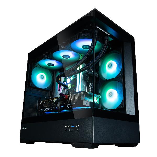 Zalman P30 Black micro-ATX Tempered Glass Panoramic View, 3 x 120 mm ARGB Fan included, 2 x 3.5, 1 x 2.5, 453(D) x 235(W) x 429(H)mm