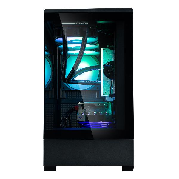 Zalman P30 Black micro-ATX Tempered Glass Panoramic View, 3 x 120 mm ARGB Fan included, 2 x 3.5, 1 x 2.5, 453(D) x 235(W) x 429(H)mm