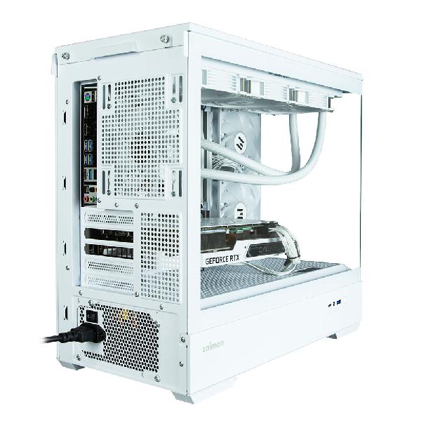 Zalman P30 White micro-ATX Tempered Glass Panoramic View, 3 x 120 mm ARGB Fan included, 2 x 3.5, 1 x 2.5, 453(D) x 235(W) x 429(H)mm