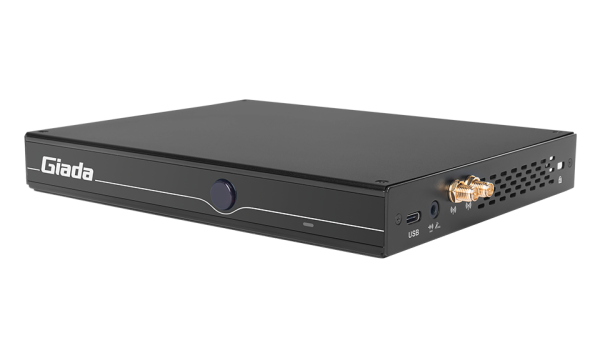 Giada MiniPC barebone D613, Intel Core i3-1315U (2P/4E), 190x149x26mm, UHD Graphics, 2x SO-DIMM DDR4, 1x M.2 Storage, 1 x M.2 WiFi 1x M.2 4G, SIM slot, 1xUSB3.2 Gen2, 2xUSB2.0, 1xUSB-C 3.2 Gen2, 1x RS232, 4 x HDMI 2.0, i219 GBit Lan