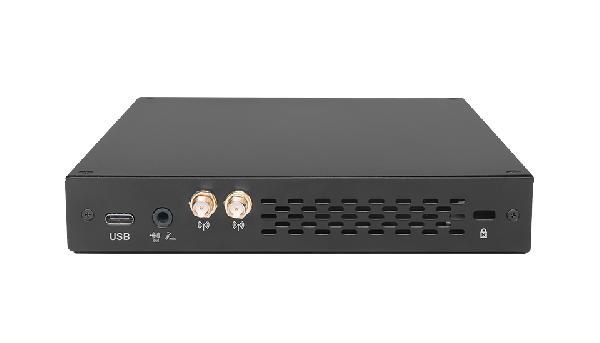 Giada MiniPC barebone D613, Intel Core i3-1315U (2P/4E), 190x149x26mm, UHD Graphics, 2x SO-DIMM DDR4, 1x M.2 Storage, 1 x M.2 WiFi 1x M.2 4G, SIM slot, 1xUSB3.2 Gen2, 2xUSB2.0, 1xUSB-C 3.2 Gen2, 1x RS232, 4 x HDMI 2.0, i219 GBit Lan