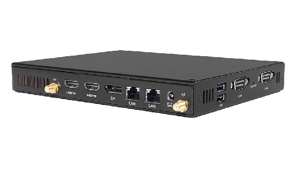 Giada MiniPC barebone F108D-FV passive cooling (fanless), Intel Celeron N100, UHD Graphics, 1 x SO-DIMM DDR4 3200 MHz, 1x M.2 2280 PCIe2.0 x4, 2x GBit LAN RTL8111H, 4 x USB2, 2x USB3.1 Gen2, 2xHDMI 4K, 1x DP 4K, 2 x RS232, 1 x M.2 2230 for Wifi/BT, 1 x M