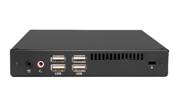 Giada MiniPC barebone F108D-FV passive cooling (fanless), Intel Celeron N100, UHD Graphics, 1 x SO-DIMM DDR4 3200 MHz, 1x M.2 2280 PCIe2.0 x4, 2x GBit LAN RTL8111H, 4 x USB2, 2x USB3.1 Gen2, 2xHDMI 4K, 1x DP 4K, 2 x RS232, 1 x M.2 2230 for Wifi/BT, 1 x M