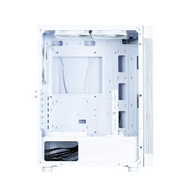 Zalman I4 White, ATX Mid Tower PC Case, Optimized air cooling with Six 120mm fans and Mesh front & Mesh side panel, Pre-installed fan: 6 x 120mm fan, (3 in front, 2 in top & 1 in rear), front & side dust filters, support 120/240/280/360mm AIO Water Coole