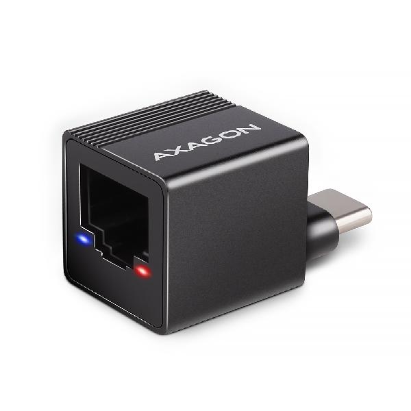 AXAGON ADE-MINIC USB-C 3.2 Gen 1 - Gigabit Ethernet MINI adapter, auto install, BLACK
