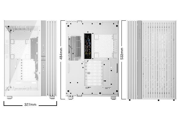 be quiet! Light Base 900 DX White Panoramic tempered glass E-ATX Case, 2x 420 mm Radiator Support, 532 x 326 x 465, front ARGB strip, MB with backconnector support, 2 x ARGB+fan hub