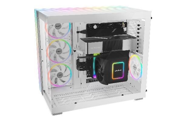 be quiet! Light Base 900 DX White Panoramic tempered glass E-ATX Case, 2x 420 mm Radiator Support, 532 x 326 x 465, front ARGB strip, MB with backconnector support, 2 x ARGB+fan hub