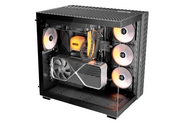 be quiet! Light Base 600 DX Black Panoramic tempered glass ATX Case, 2x 360mm Radiator Support, 450 x 305 x 435, front ARGB strip, MB with backconnector support, 2 x ARGB+fan hub