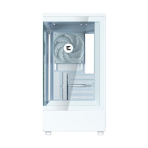Zalman P10 White micro-ATX Tempered Glass Panoramic View, 1 x 120 mm ARGB Fan included, 2 x 3.5, 1 x 2.5, 418(D) x 216(W) x 422(H)mm