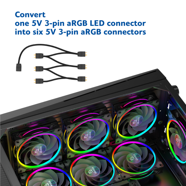 Akasa 1-To-6 aRGB LED splitter cable