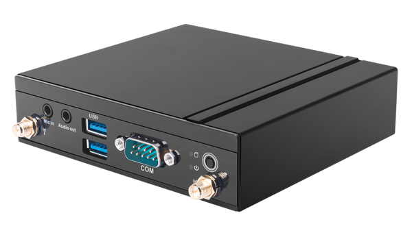 Giada MiniPC barebone VM23 Intel Celeron Dual-Core N3350, HD Graphics 550, 4 GB DDR3-L on-board, 64 GB EMMC, 1x mSata, 1x GB Lan, M.2 slot for WiFi, 2 x USB2, 2x USB3, HDMI, DP, Black