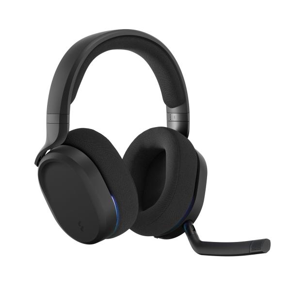 Fractal Design Scape Dark gaming headset, charging stand, 2.4 GHz Wireless 24 bit 96 KHz. BT 5.3, USB