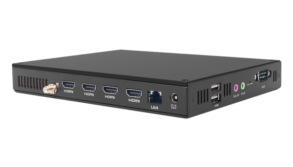 Giada MiniPC barebone DM6-R, AMD Ryzen R2314, 4C/4T, 4 x HDMI, 2 x DDR4 2400 SO-DIMM, 1 x m.2 PCIe x4 (2280) for SSD, 1x m.2 (2230) for wifi, 1 x GigaBit LAN, 2x USB3.1, 2 x USB2