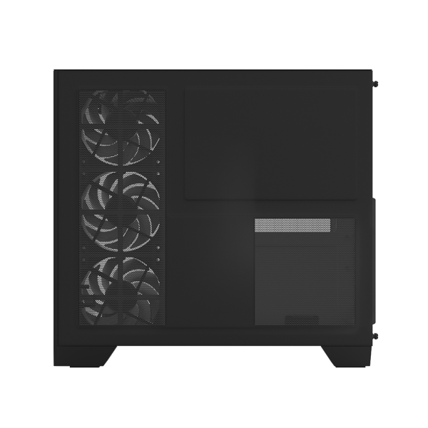 zalman D40 Black, ATX Mid-Tower PC Case, Dual-Chamber Case with a panoramic view, Seamless Tempered glass at front & left side, Optimal side fan direction for efficient cooling, 1x 120mm ARGB fan at rear, 3x 120mm