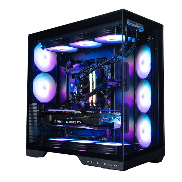 Zalman D50 Black, ATX Mid-Tower PC Case, Dual-Chamber Case with a panoramic view, Seamless Tempered glass at front & left side, Optimal side fan direction for efficient cooling, 2x 120mm ARGB fan at rear, 3x 120mm