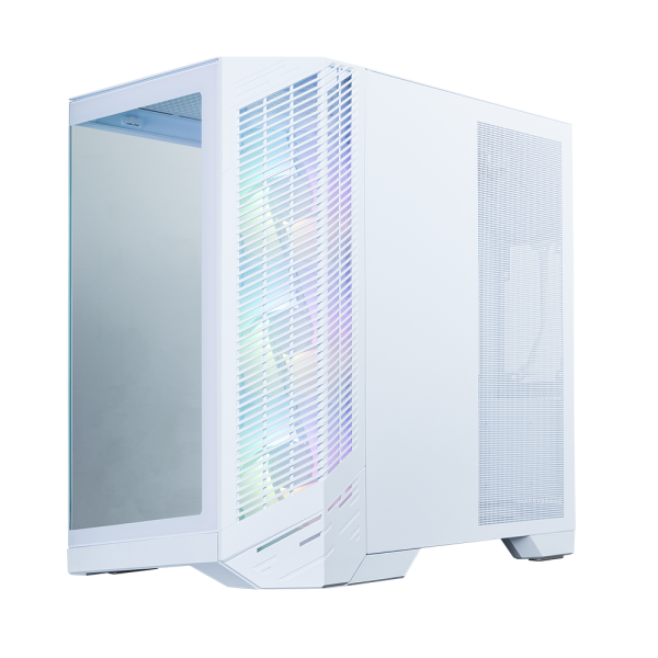 Zalman D50 White, ATX Mid-Tower PC Case, Dual-Chamber Case with a panoramic view, Seamless Tempered glass at front & left side, Optimal side fan direction for efficient cooling, 2x 120mm ARGB fan at rear, 3x 120mm