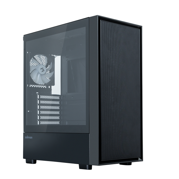 Zalman S6 Black, ATX Mid-Tower PC Case, 3x 140mm FRGB fan at front and 1x 120mm FRGB fan at rear pre-Installed, T/G with ball stud & socket, USB Type-C port included