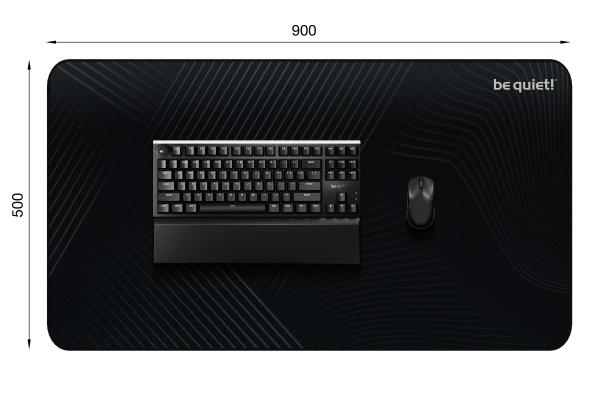 be quiet! - Mousepad XL, 900×500x3mm extra smooth surface