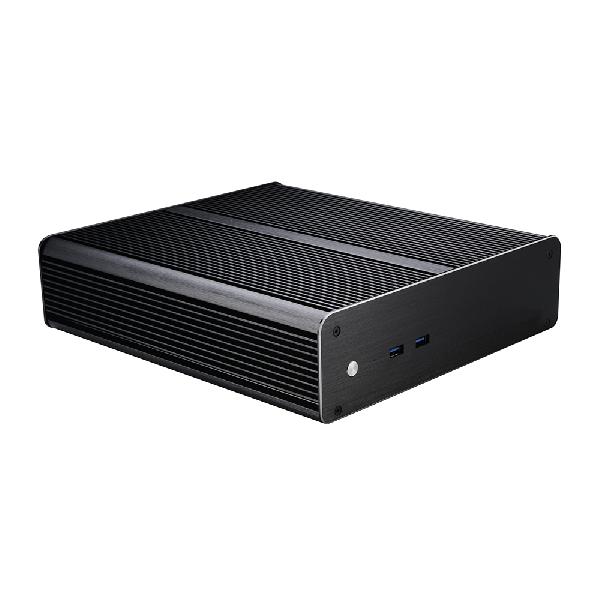 Akasa Euler M v2, Fanless solid Aluminium THIN Mini ITX Case, VESA Mountable, 120W PSU, needs 19v depending on mainboard