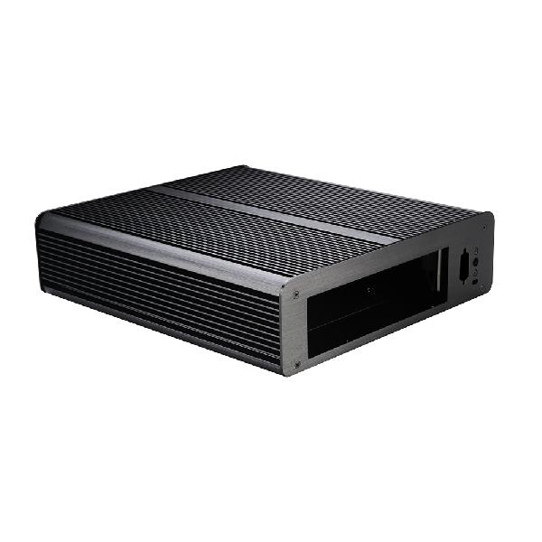 Akasa Euler M v2, Fanless solid Aluminium THIN Mini ITX Case, VESA Mountable, 120W PSU, needs 19v depending on mainboard