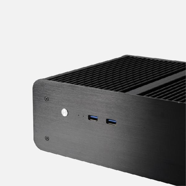 Akasa Euler MX, Fanless Aluminium Case, 2 x Front USB 3.0, 2 x 2.5 drive support, Mini-ITX Mobo Specific, Pico PW Adpt.