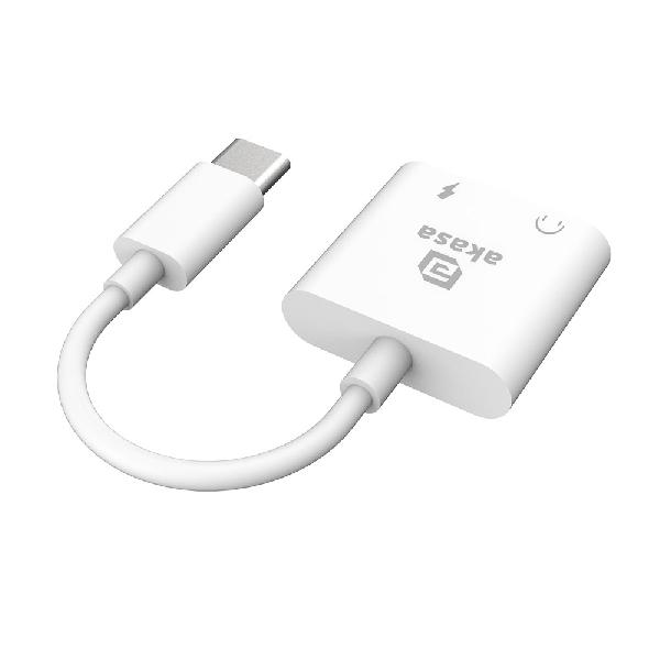 Akasa USB Type-C to 3.5mm Headphone Jack & PD 15W charging port