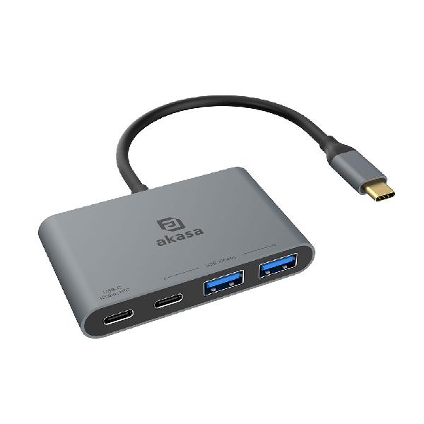 Akasa USB Type-C 4-In-1 Hub, 10Gbps, 100W PD