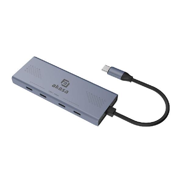 Akasa USB Type-C 4 in 1 hub, 10Gbps 4 Type-C Port Hub