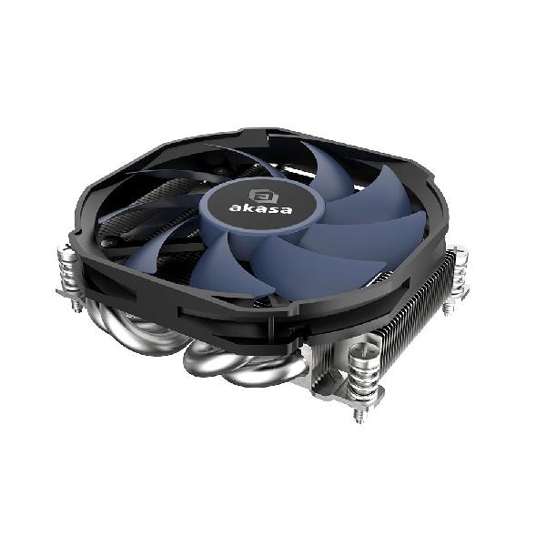 Akasa ALUCIA H4A, Low profile AMD AM5/AM4 4 heatpipes CPU cooler, max 95 Watt TDP