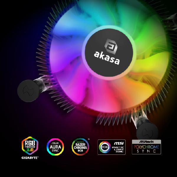 Akasa Vegas Chroma iLG, aRGB Aluminium Intel LGA1700 Mini-ITX Low-Profile Cooler