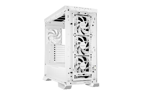 be quiet! Dark Base Pro 901 White, 603 x 254 x 569, IO-panel 1x USB 3.2 Gen. 2 Type C, 4x USB 3.2, HD Audio (mic + audio), fan contro. ARGB contr., 1x 5,25, up to 7x 3,5 (2 inc), up to 17x 2,5 (6 inc), inc 3x 140 mm Silent Wing 4