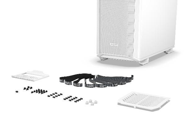 be quiet! Dark Base 701 White, 565 x 249 x 523, 2xUSB3.2, 1xUSB-C 3.2Gen2, HD-Audio, 3 step fan controller, ARGB Controller, 3x3,5, 4x2,5, inc 3x 140 mm Silent Wings 4, ARGB Lighting Strips front