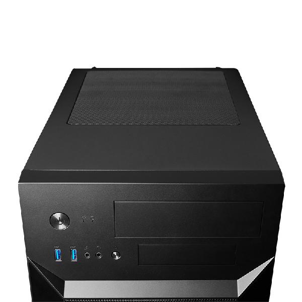 Chieftec Pro Cube Mesh // Black , M-ATX Cube, 390mm x 265mm x 325mm (Stand +22mm), 2x USB3.0 (USB3.1 Gen 1), 1x USB2.0, Audio-out (AZALIA / HD-Audio), Mic-in, graphics max 320mm, CPU cooler max 150mm