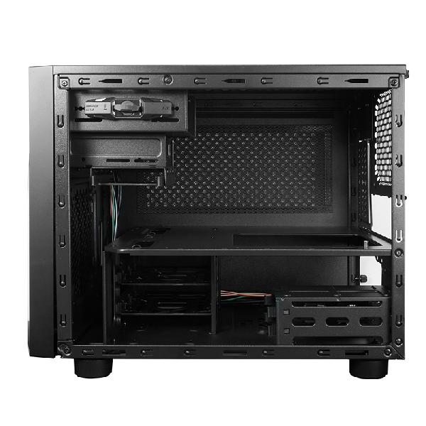 Chieftec Pro Cube Mesh // Black , M-ATX Cube, 390mm x 265mm x 325mm (Stand +22mm), 2x USB3.0 (USB3.1 Gen 1), 1x USB2.0, Audio-out (AZALIA / HD-Audio), Mic-in, graphics max 320mm, CPU cooler max 150mm