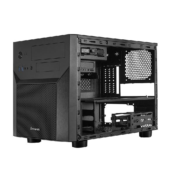 Chieftec Pro Cube Mesh // Black , M-ATX Cube, 390mm x 265mm x 325mm (Stand +22mm), 2x USB3.0 (USB3.1 Gen 1), 1x USB2.0, Audio-out (AZALIA / HD-Audio), Mic-in, graphics max 320mm, CPU cooler max 150mm