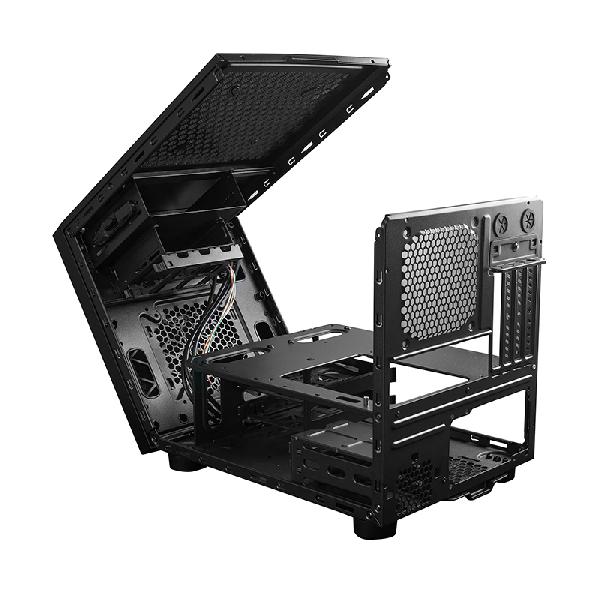 Chieftec Pro Cube Mesh // Black , M-ATX Cube, 390mm x 265mm x 325mm (Stand +22mm), 2x USB3.0 (USB3.1 Gen 1), 1x USB2.0, Audio-out (AZALIA / HD-Audio), Mic-in, graphics max 320mm, CPU cooler max 150mm