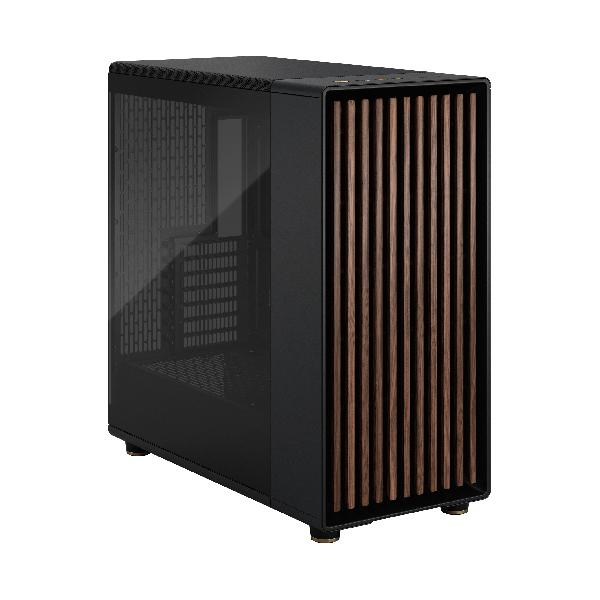 Fractal Design North XL Charcoal Black TG Dark, (E-)ATX Large Size Mid Tower, 1xUSB 3.1 Gen 2 Type-C, 2xUSB 3.0, Audio & Mic, Wood Front, Tempered Glass Side, 503 x 240 x 509 mm, 3 x Aspect 140 mm PWM Included.