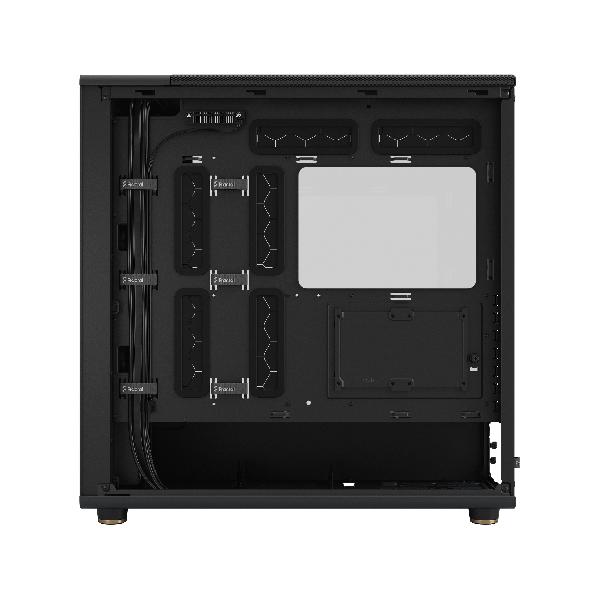 Fractal Design North XL Charcoal Black TG Dark, (E-)ATX Large Size Mid Tower, 1xUSB 3.1 Gen 2 Type-C, 2xUSB 3.0, Audio & Mic, Wood Front, Tempered Glass Side, 503 x 240 x 509 mm, 3 x Aspect 140 mm PWM Included.