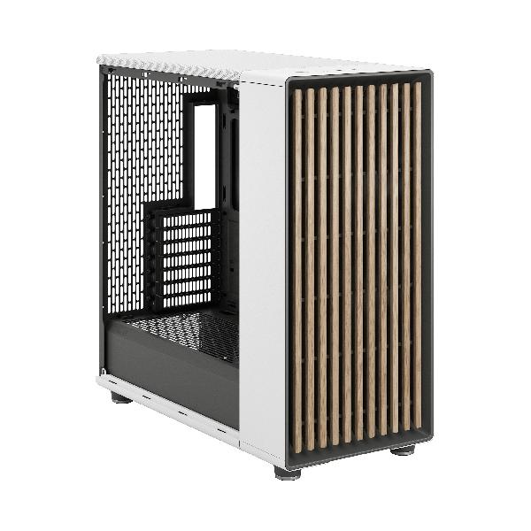 Fractal Design North XL Chalk White, (E-)ATX Large Size Mid Tower, 1xUSB 3.1 Gen 2 Type-C, 2xUSB 3.0, Audio & Mic, Wood Front, Mesh Side, 503 x 240 x 509 mm, 3 x Aspect 140 mm PWM Included.