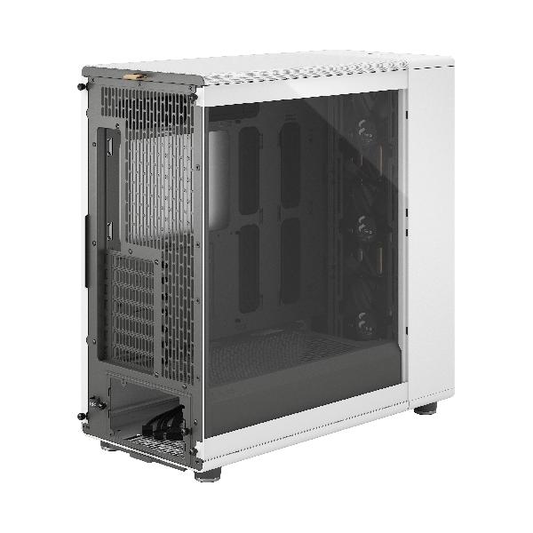 Fractal Design North XL Chalk White TG Clear, (E-)ATX Large Size Mid Tower, 1xUSB 3.1 Gen 2 Type-C, 2xUSB 3.0, Audio & Mic, Wood Front, Tempered Glass Side, 503 x 240 x 509 mm, 3 x Aspect 140 mm PWM Included.